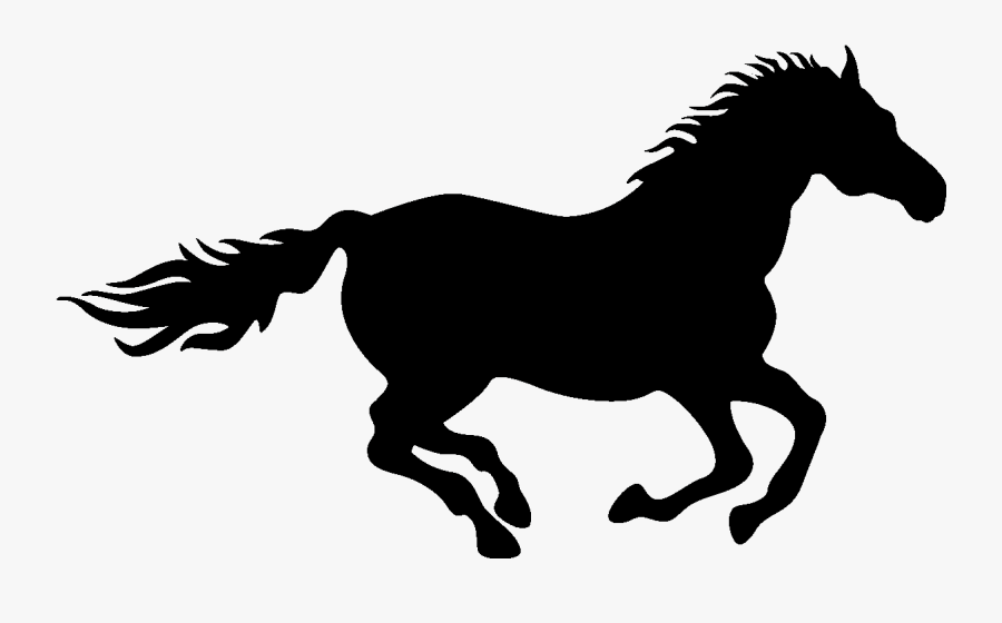 Horse Drawing Silhouette Clip Art - Horse Running, Transparent Clipart