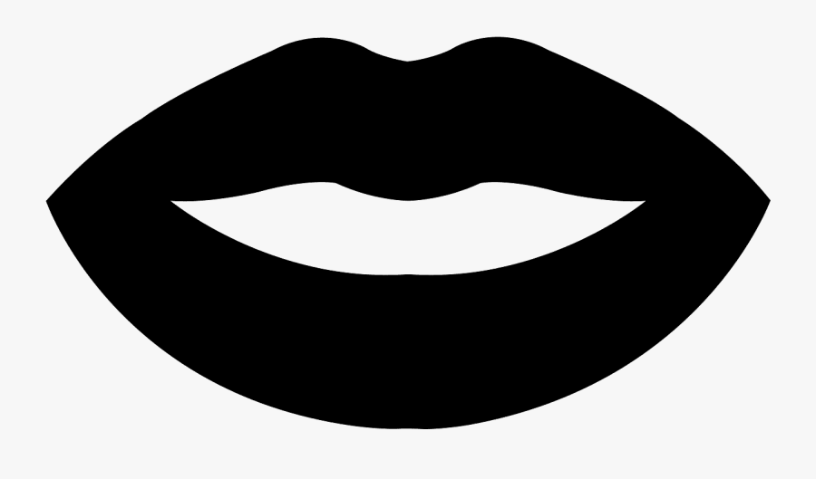 Lips Clipart Black Silhouette - Губы Силуэт, Transparent Clipart