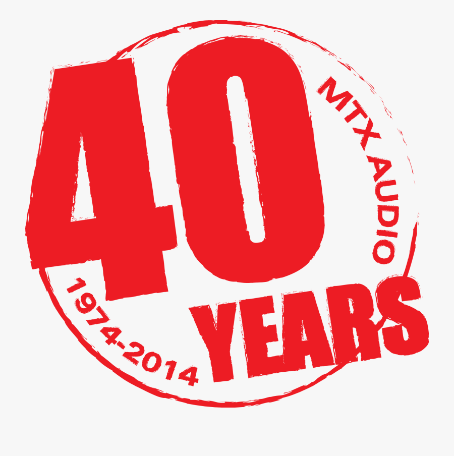 Red 40 Years Clip Art, Transparent Clipart