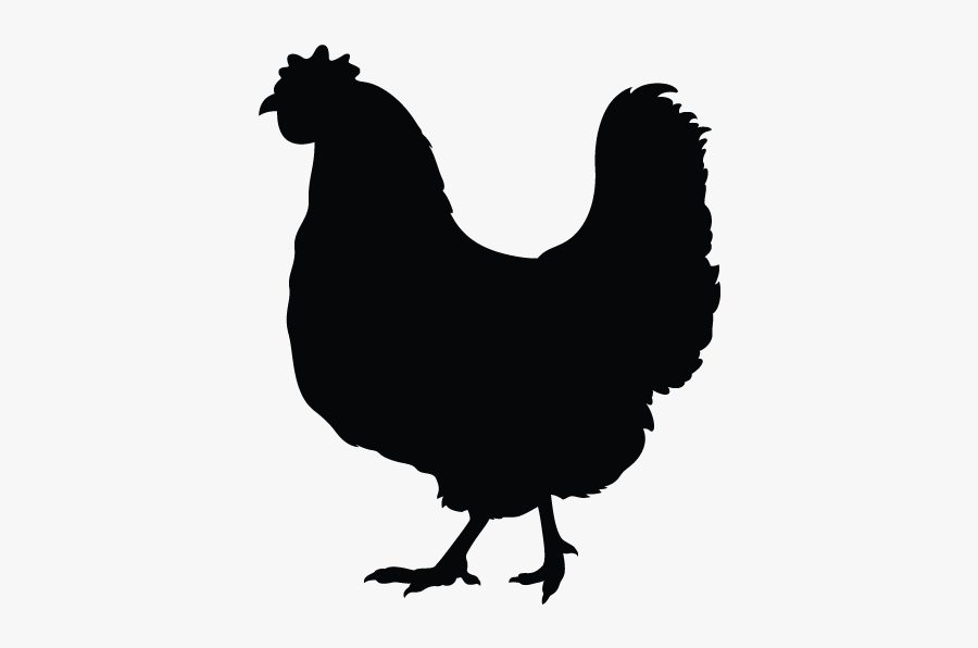 Simple Rooster Silhouette - Simple Chicken Silhouette, Transparent Clipart
