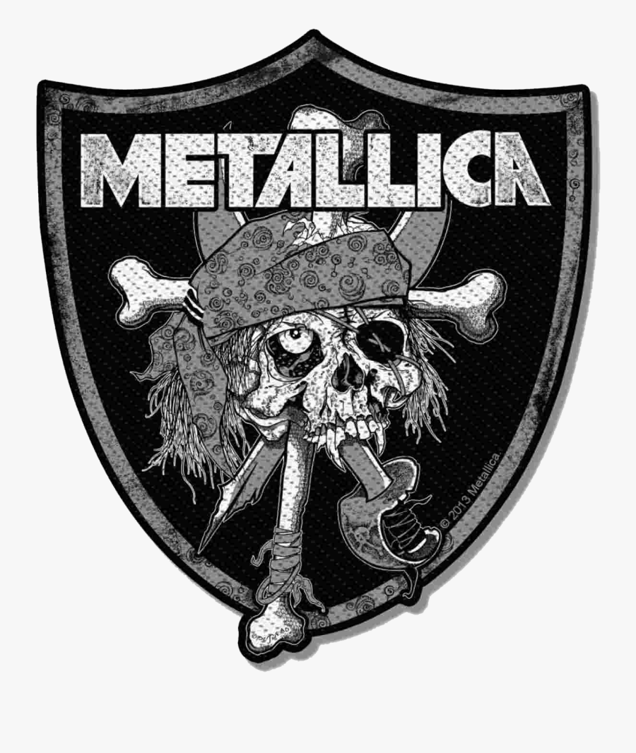 Clip Art T Shirt Raiders Skull - Metallica Patches, Transparent Clipart