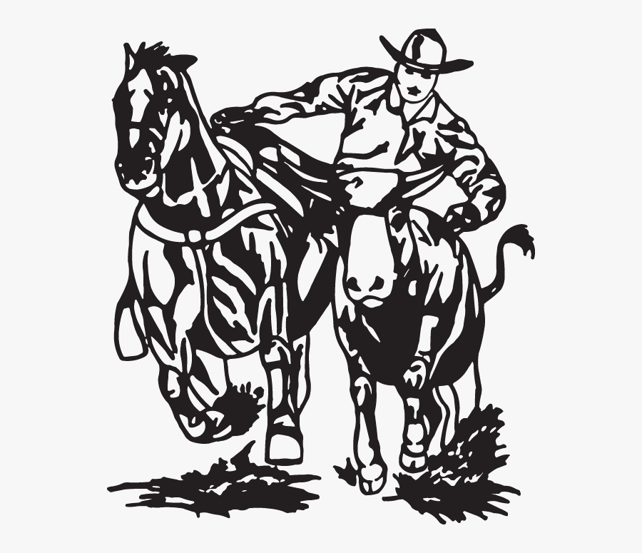 Clipart Library Bulldogging Sticker - Illustration, Transparent Clipart