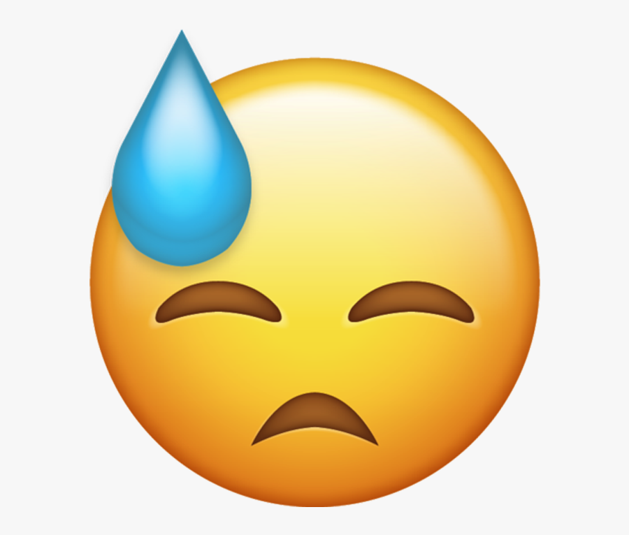 Sweat Emoji Png - Sweating Emoji No Background , Free Transparent