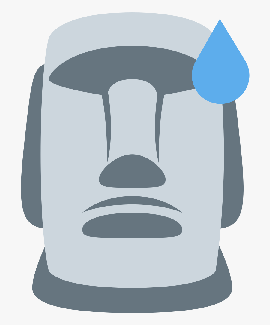 A Moai With A Sweat Drop - Moyai Discord, Transparent Clipart