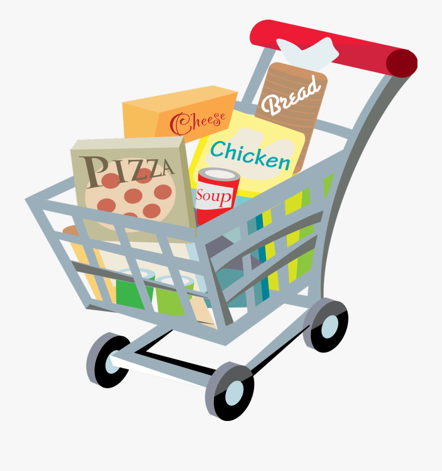 Carts Clipart Retail Industry - Cartoon Shopping Cart Png, Transparent Clipart