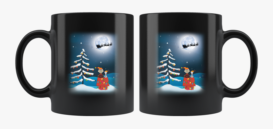 Charlie Brown And Snoopy Christmas Night Light Mug - Christmas, Transparent Clipart