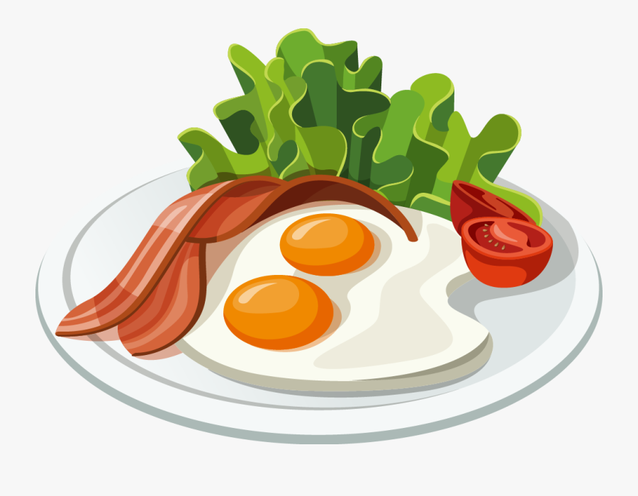 Breakfast Fast Food Belgian Waffle Bacon - Transparent Food Vector Png, Transparent Clipart