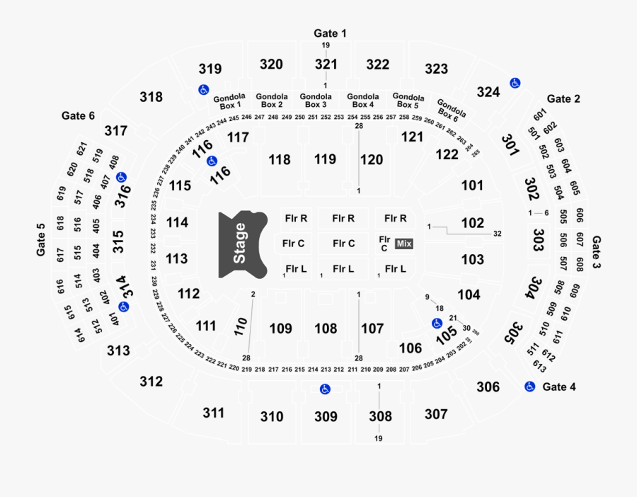 Transparent Yellow Brick Road Png - Scotiabank Arena Seating Chart Wwe, Transparent Clipart