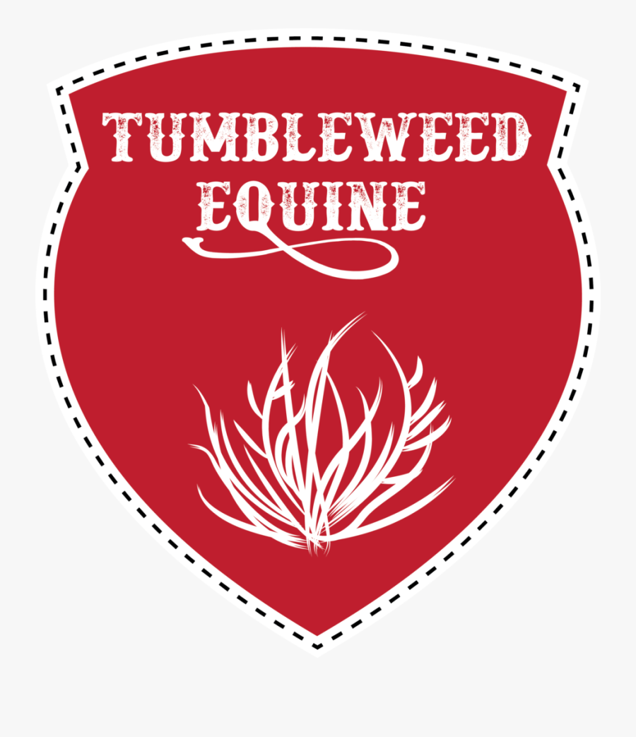 Tumbleweed Equine Logo Black With Red Fill - Emblem, Transparent Clipart