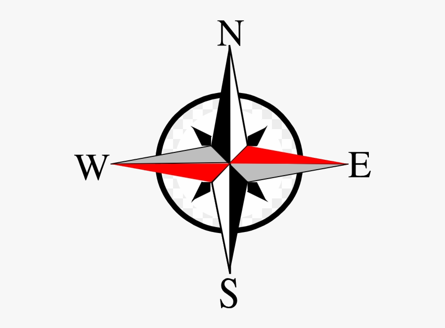 Compass East West Ten Clip Art At Clipartimage North - Compass North East West South, Transparent Clipart