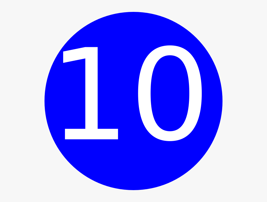 Blue Rounded With Number, Transparent Clipart