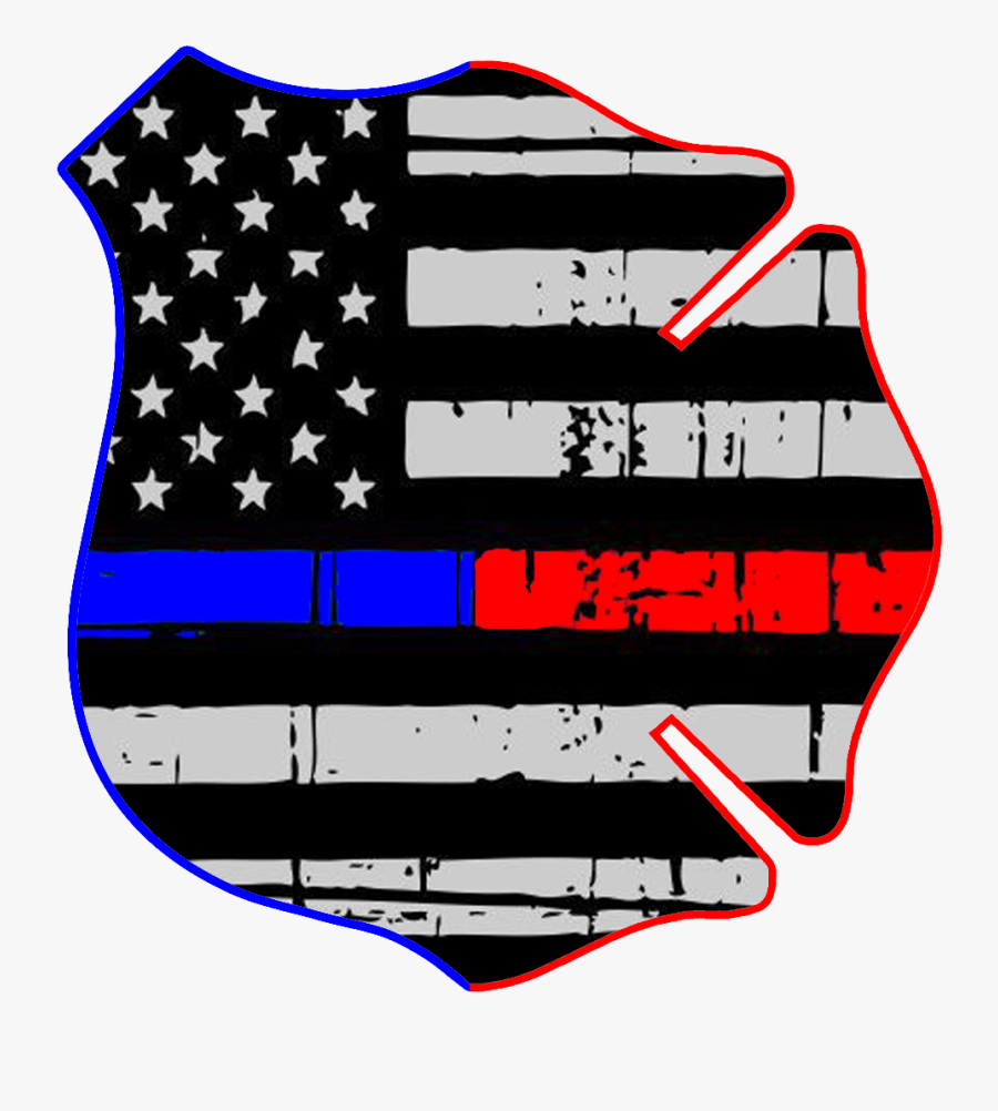 Thin Blue Line Blessed Are The Peacemakers Clipart - Thin Blue Red Line Flag, Transparent Clipart