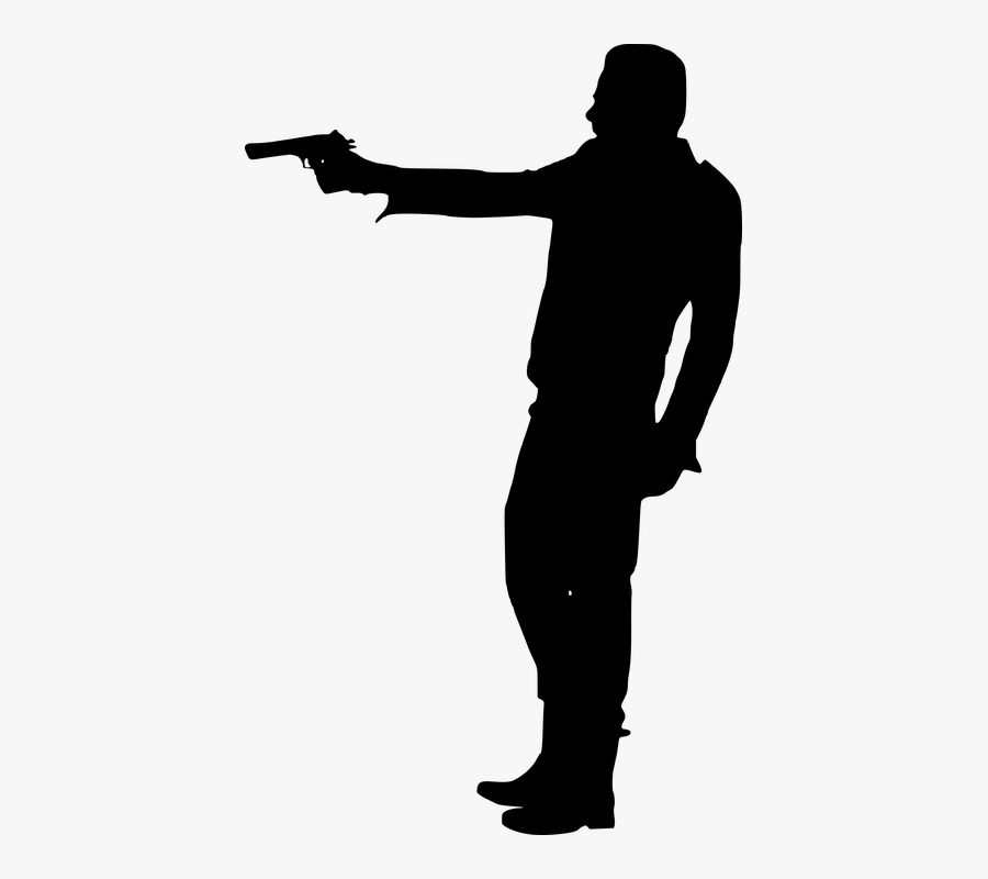 Silhouette Images At Getdrawings Com Free For - Man Holding Gun Silhouette Png, Transparent Clipart