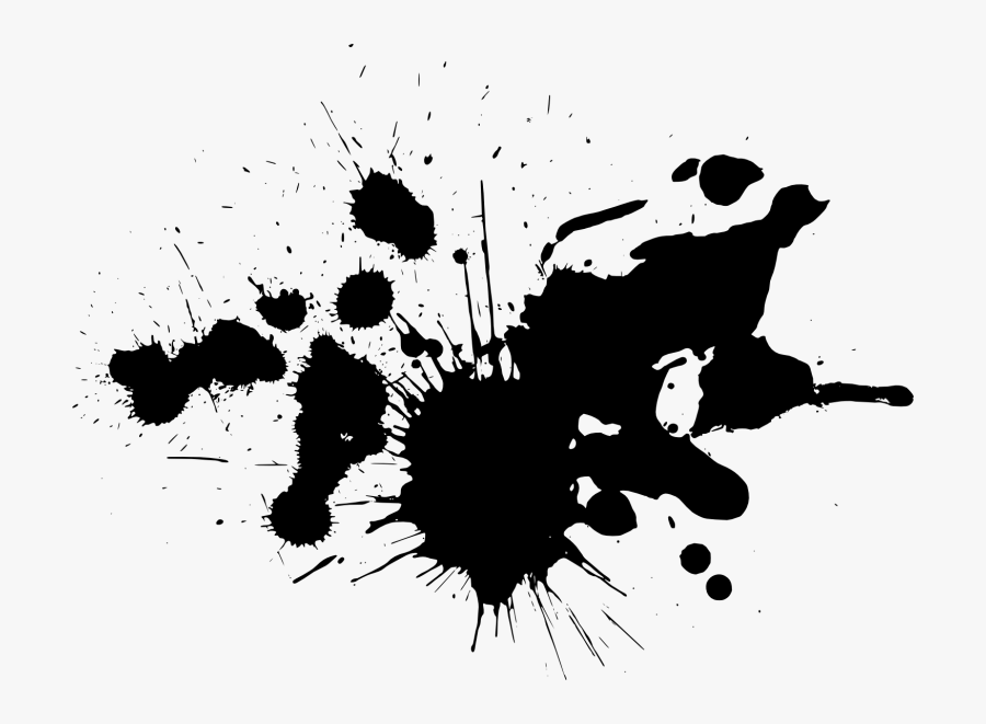 Clip Art Ink Paint Transparency Image - Black Ink Splash Png, Transparent Clipart