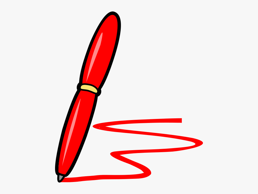 Red Pen Clip Art, Transparent Clipart