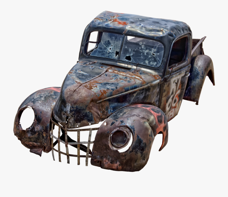 Old Rusty Car Png, Transparent Clipart