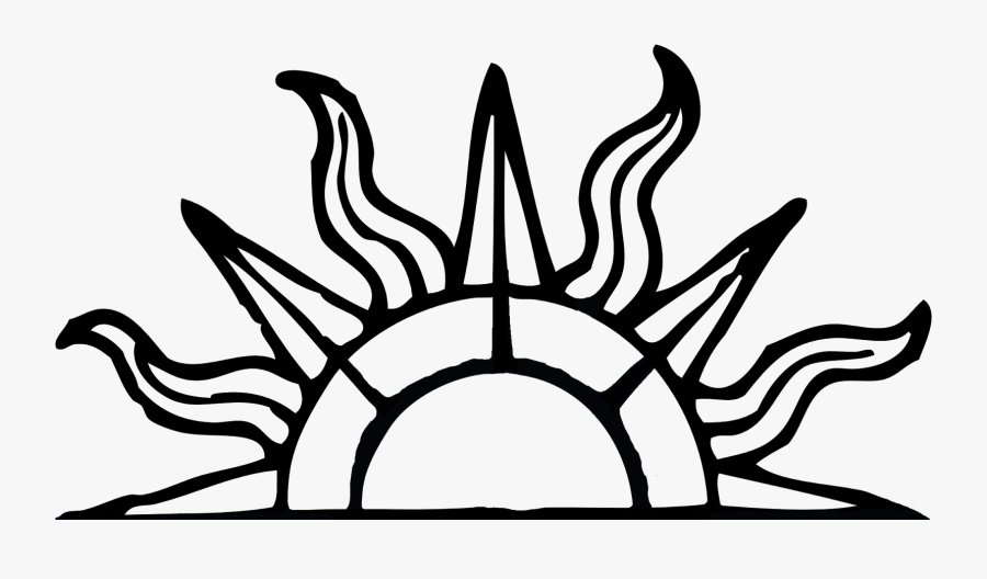 Symbol Of Alathea - Sun Drawing Black And White, Transparent Clipart
