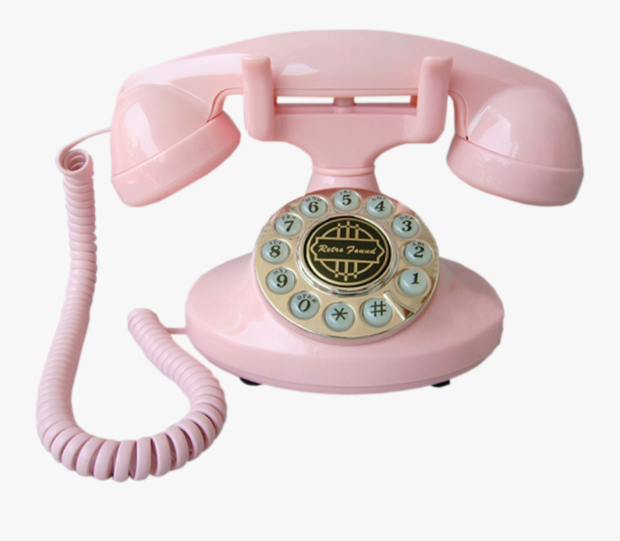 Clipart Telephone Retro Telephone - Pink Old Fashion Phone, Transparent Clipart