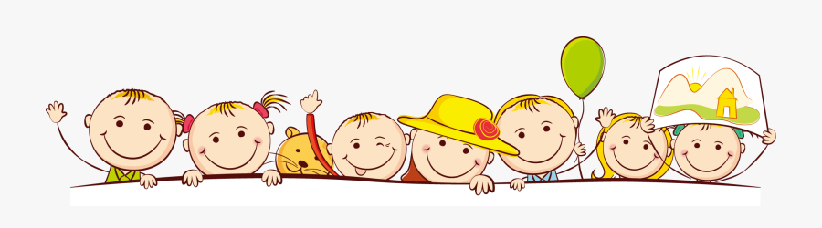 Cute School Kids Kindergarten Child Cartoon Clipart - Cartao De Visita Para Baba, Transparent Clipart