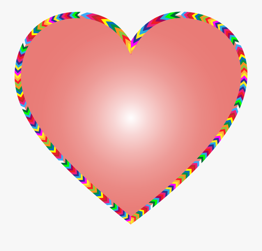Heart,line,love - Rainbow Heart Clipart, Transparent Clipart
