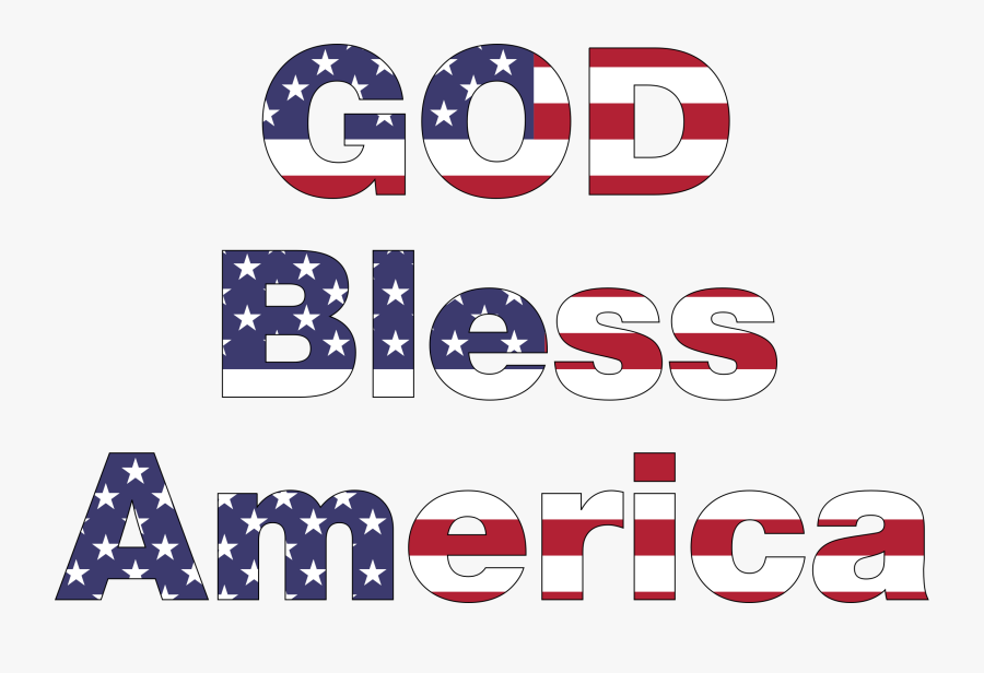 God Bless America With Stroke Clip Arts - God Bless America Png, Transparent Clipart