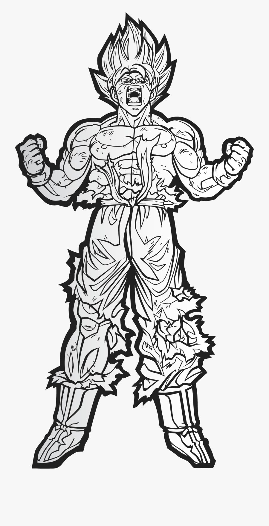 Drawing Dbz Dragon Boll Transparent Png Clipart Free - Goku Going Super Saiyan Drawing, Transparent Clipart
