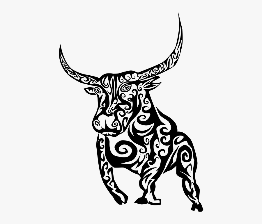 Bull Tattoo, Transparent Clipart