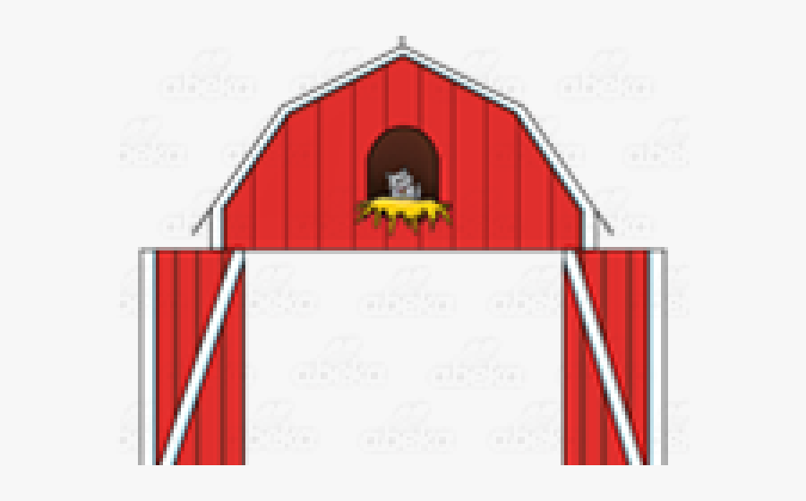 Transparent Open Doors Clipart - Cartoon Barn With Open Doors, Transparent Clipart