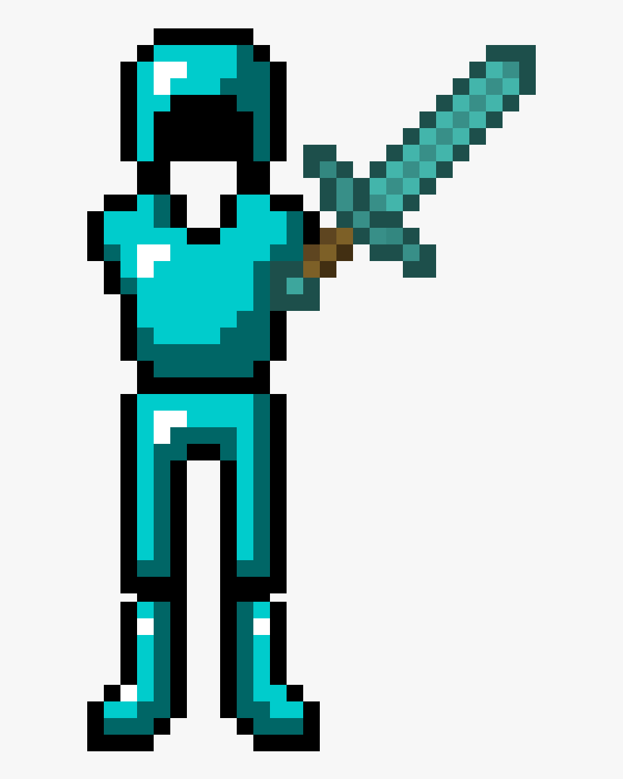 Minecraft Sword, Transparent Clipart