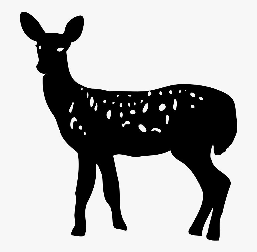 Deer Doe Silhouette Png, Transparent Clipart