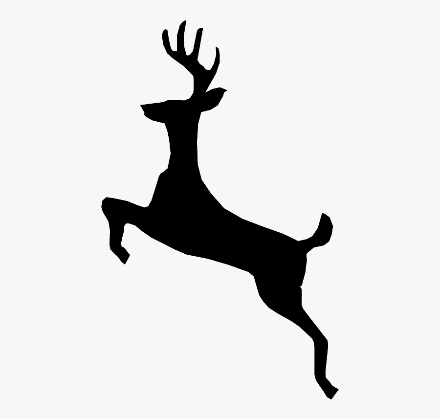 Reindeer Personalization Antler Silhouette Clip Art - Deer Clip Art, Transparent Clipart