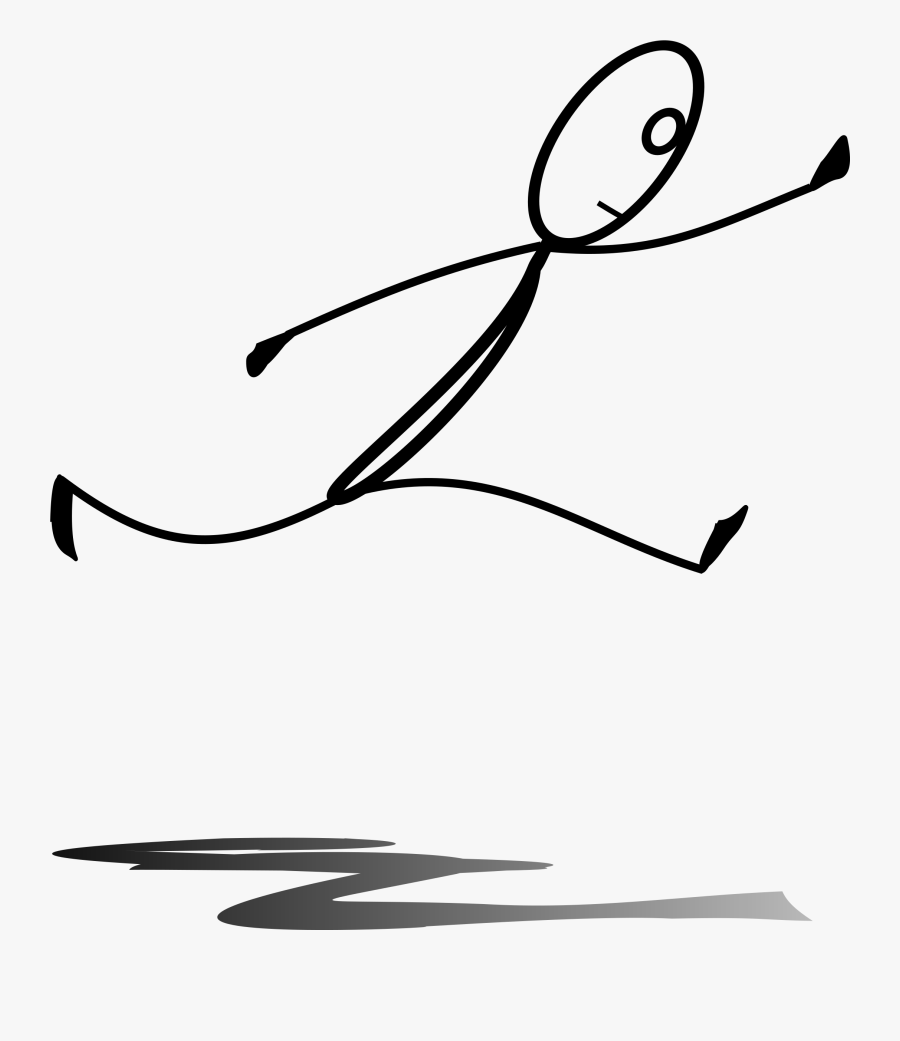 Person Sleeping Clip Art - Stick Man Jumping Over , Free Transparent ...