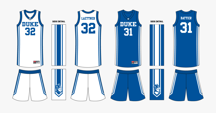 Scottysprings College Hoops Redesign Series Duke Blue - Duke Basketball Jersey Template, Transparent Clipart