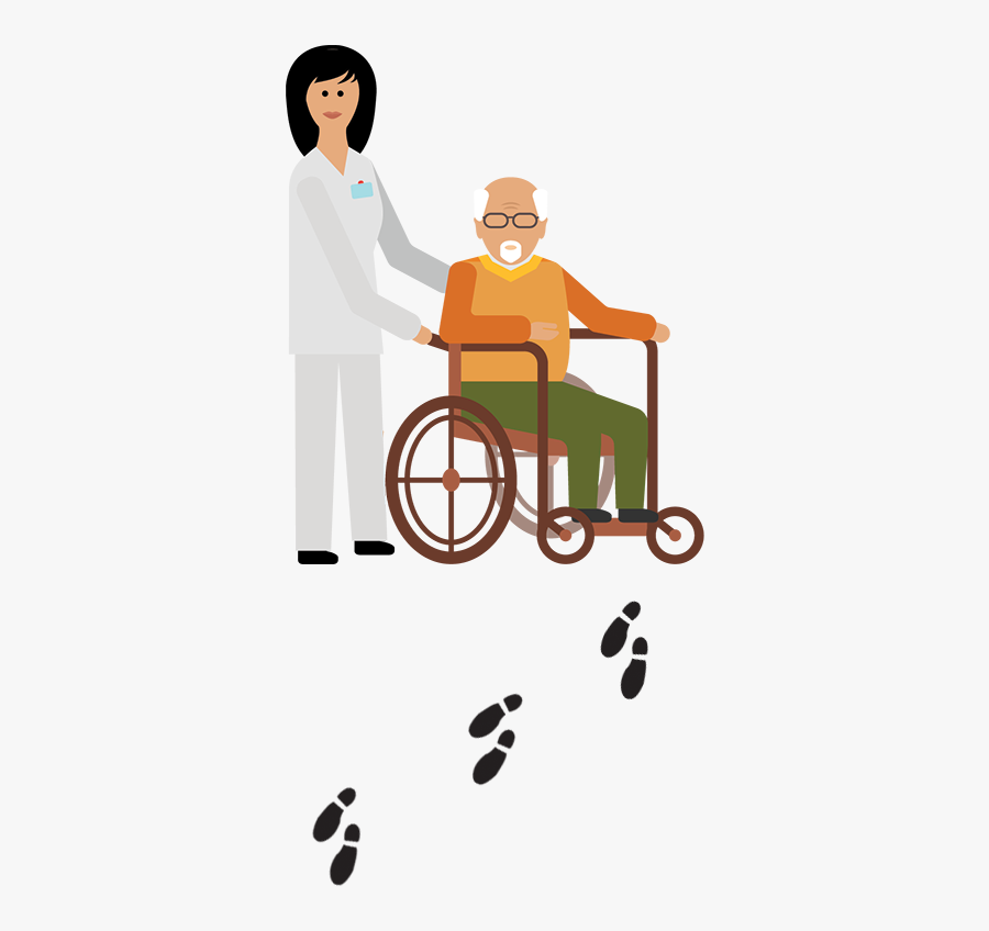 Illustration Of A Man In A Wheelchair - Wheelchair To Walking, Transparent Clipart