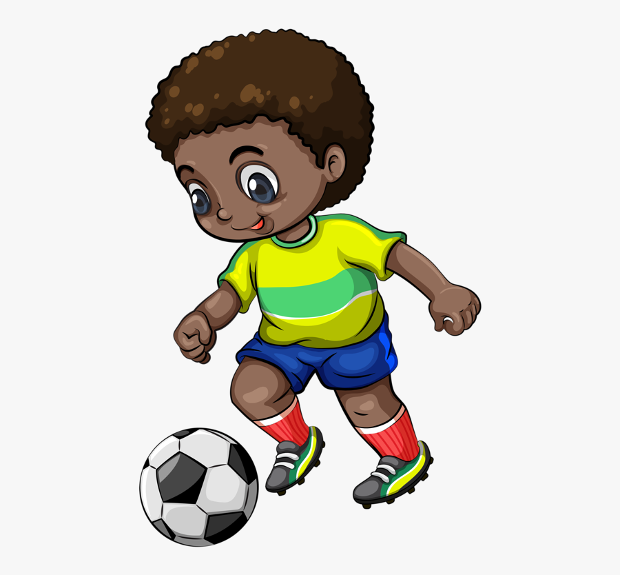 Benefits Of Playing Sports - Cartoon Soccer Player Black, Transparent Clipart