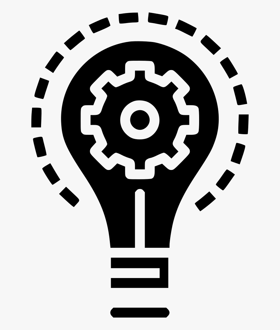 Bulb Idea Imagination Light Innovation Setting Gear - Transparent Machine Learning Icon, Transparent Clipart