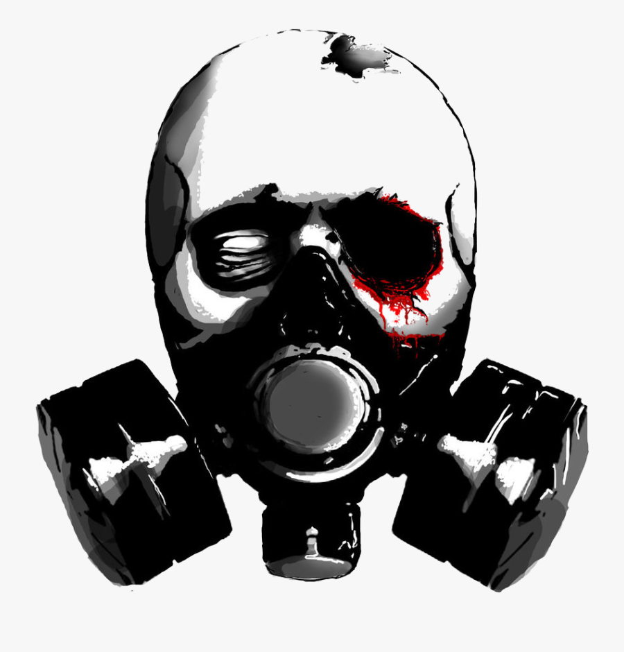 Gas Mask Png Pic - Gas Mask Skull Drawing, Transparent Clipart