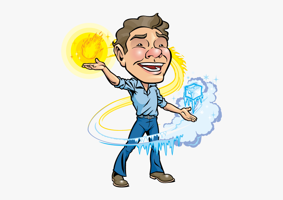 Heating And Cooling Man, Transparent Clipart