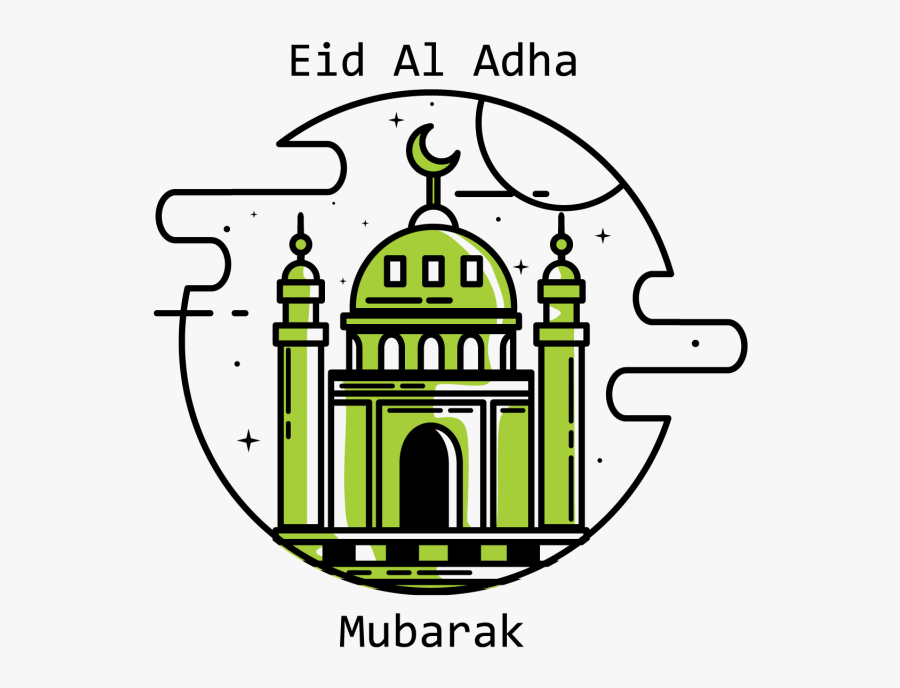 Transparent Mosque Clipart - Eid Al Adha Design, Transparent Clipart