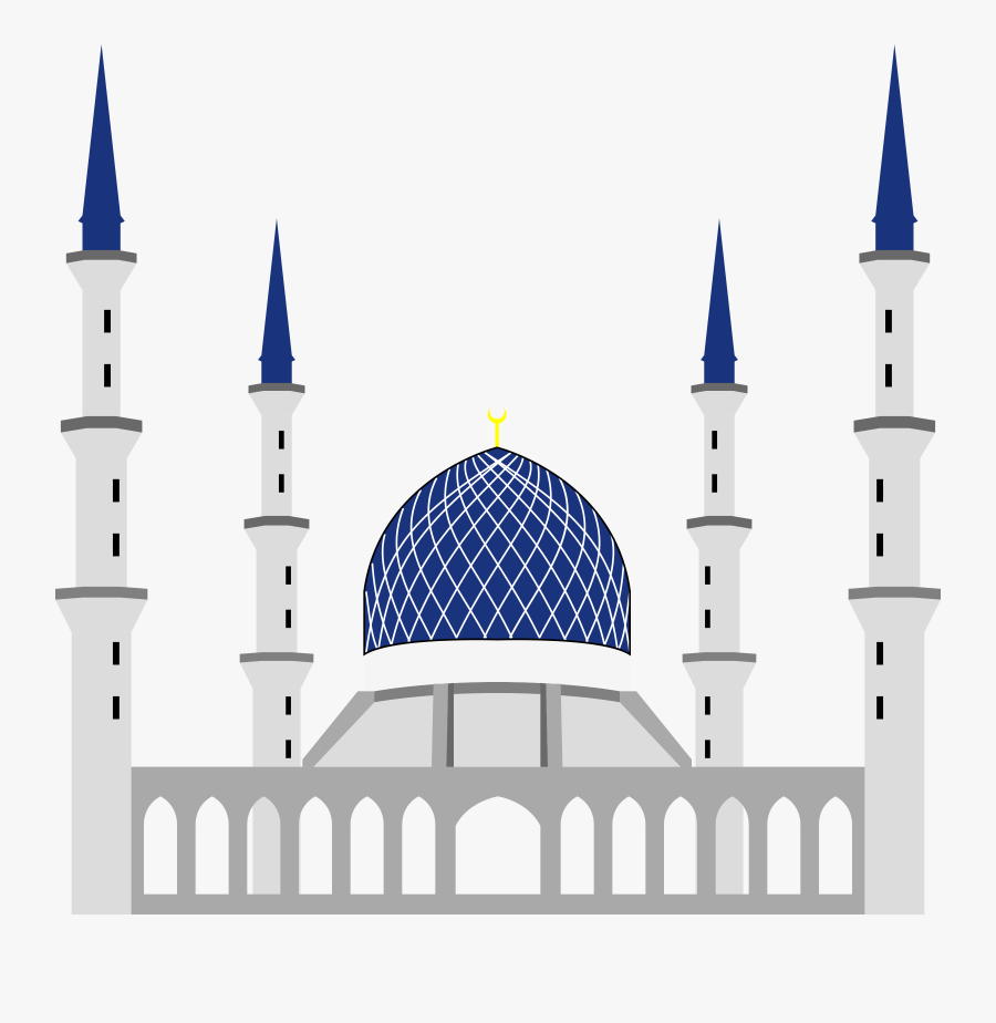 Can Use For Book Cover, Muslim Masjid Clipart - Shah Alam Mosque Vector, Transparent Clipart