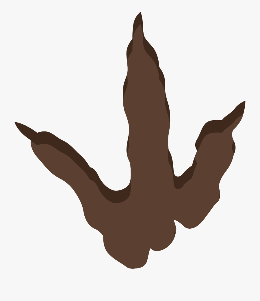Clip Art Dinosaur Paw - Dinosaur Footprint Silhouette , Free