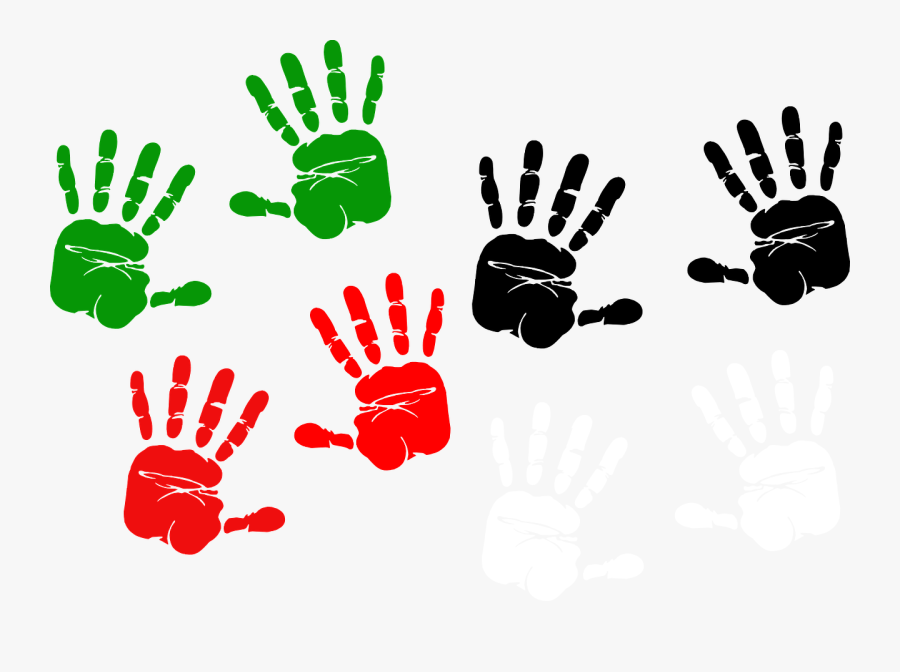 Transparent Children"s Hand Prints Clipart - Transparent Background Handprint Png, Transparent Clipart