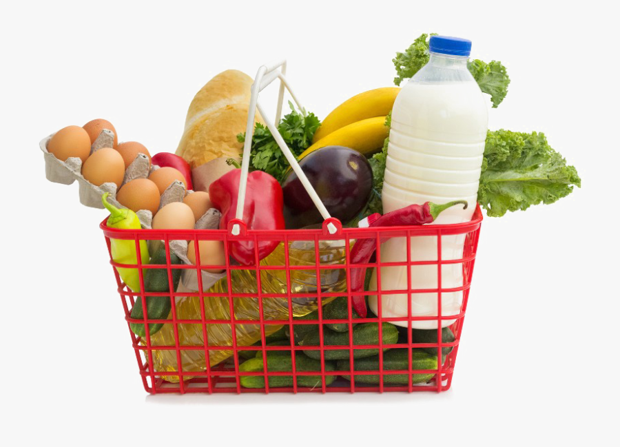 Groceries Png Hd - Shopping Basket With Groceries, Transparent Clipart