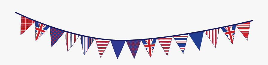 Clip Art Transparent Bunting - British Flag Banner Transparent, Transparent Clipart