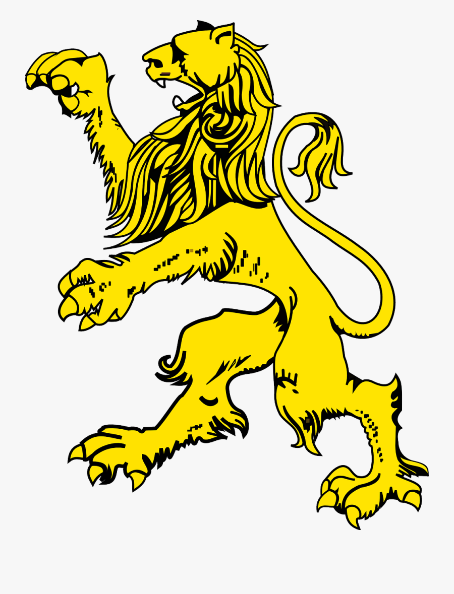 Lion, Jumping, Animal, Mammal, Golden, Yellow, Wildlife - Coat Of Arms Lion Png, Transparent Clipart