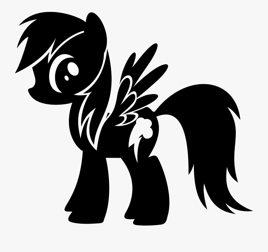 Transparent Ponytail Clipart - Little Pony Silhouette, Transparent Clipart