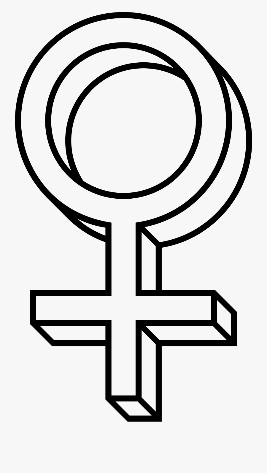 Venus Female Symbol Wireframe 3d - Venus Symbol 3d, Transparent Clipart