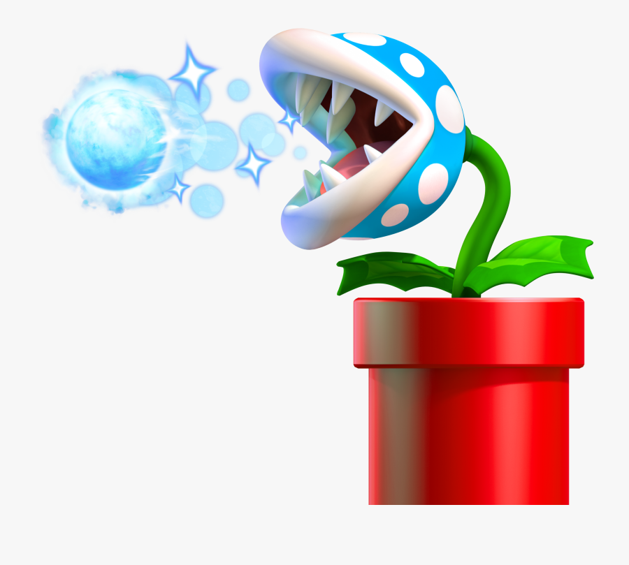 Venus Ice Trap - Mario Ice Piranha Plant, Transparent Clipart