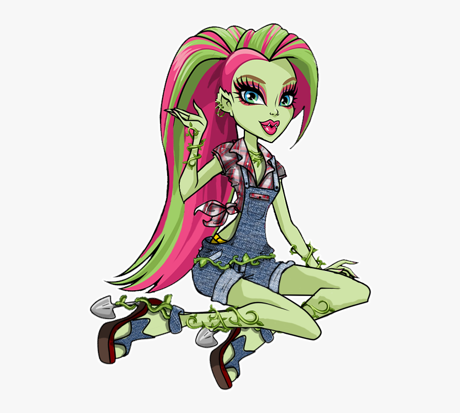 Transparent Cartoon Farmer Clipart - Monster High Characters Venus Mcflytrap, Transparent Clipart