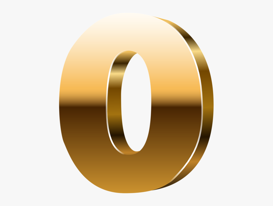Hole Clipart Zero - Gold Numbers 3d Png, Transparent Clipart